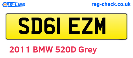 SD61EZM are the vehicle registration plates.