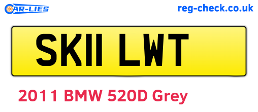 SK11LWT are the vehicle registration plates.