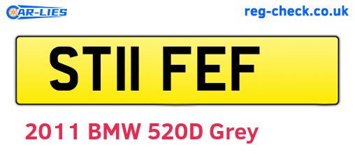 ST11FEF are the vehicle registration plates.
