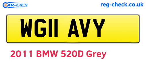 WG11AVY are the vehicle registration plates.