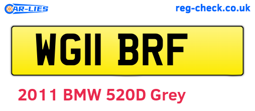 WG11BRF are the vehicle registration plates.