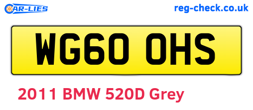 WG60OHS are the vehicle registration plates.