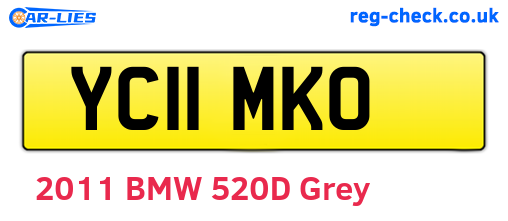 YC11MKO are the vehicle registration plates.