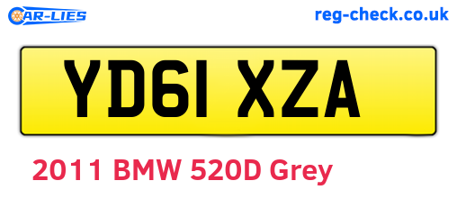 YD61XZA are the vehicle registration plates.