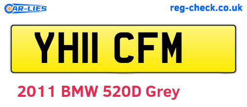 YH11CFM are the vehicle registration plates.