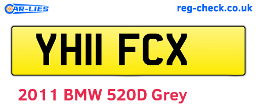 YH11FCX are the vehicle registration plates.
