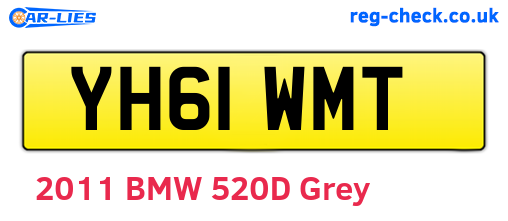 YH61WMT are the vehicle registration plates.