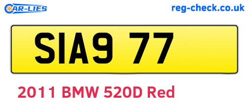 SIA977 are the vehicle registration plates.