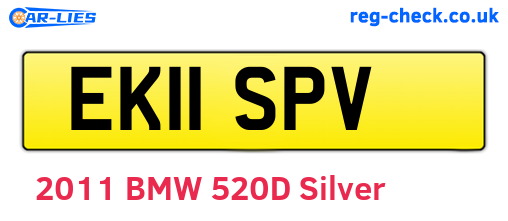 EK11SPV are the vehicle registration plates.