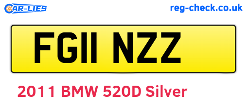 FG11NZZ are the vehicle registration plates.