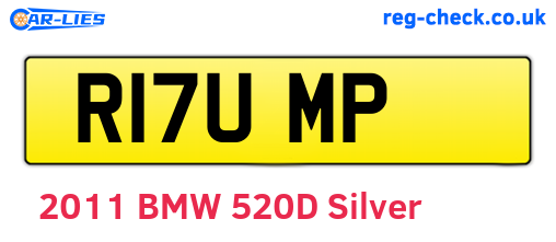 R17UMP are the vehicle registration plates.