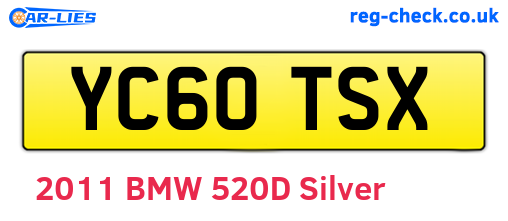 YC60TSX are the vehicle registration plates.