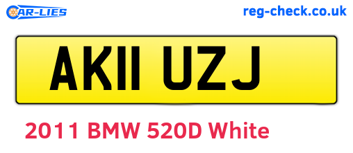 AK11UZJ are the vehicle registration plates.