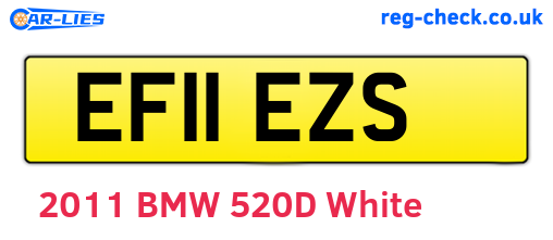 EF11EZS are the vehicle registration plates.