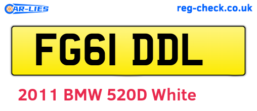 FG61DDL are the vehicle registration plates.