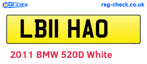 LB11HAO are the vehicle registration plates.
