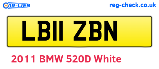 LB11ZBN are the vehicle registration plates.