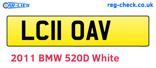 LC11OAV are the vehicle registration plates.