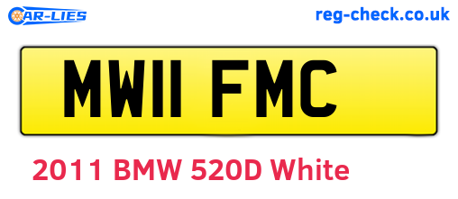 MW11FMC are the vehicle registration plates.