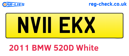 NV11EKX are the vehicle registration plates.