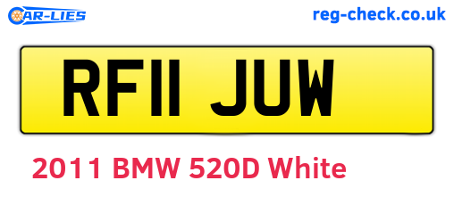 RF11JUW are the vehicle registration plates.