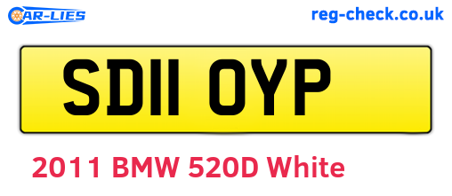 SD11OYP are the vehicle registration plates.