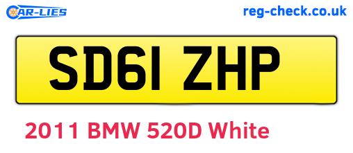 SD61ZHP are the vehicle registration plates.