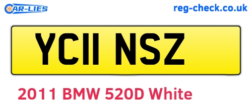 YC11NSZ are the vehicle registration plates.