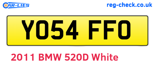 YO54FFO are the vehicle registration plates.