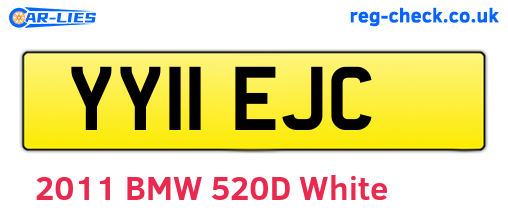 YY11EJC are the vehicle registration plates.