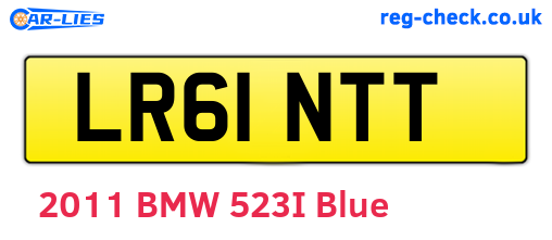 LR61NTT are the vehicle registration plates.
