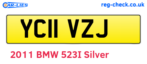 YC11VZJ are the vehicle registration plates.