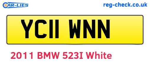 YC11WNN are the vehicle registration plates.