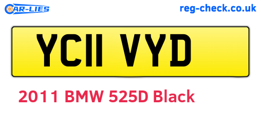 YC11VYD are the vehicle registration plates.