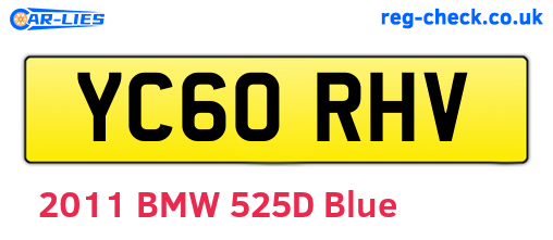 YC60RHV are the vehicle registration plates.
