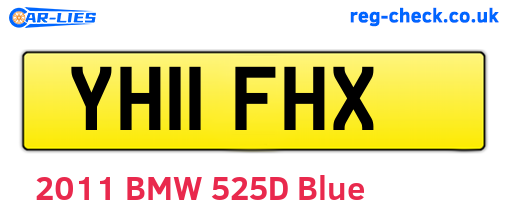 YH11FHX are the vehicle registration plates.