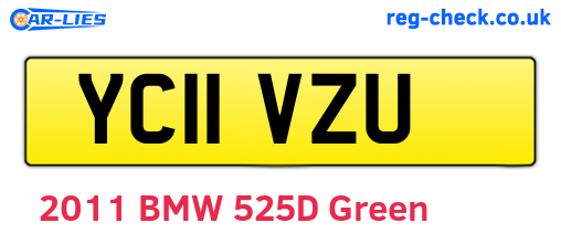 YC11VZU are the vehicle registration plates.
