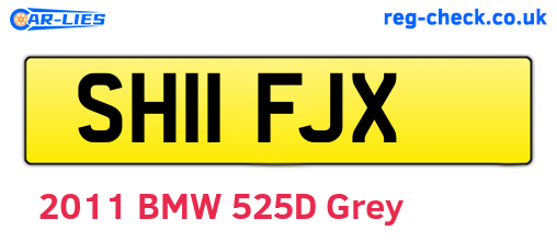 SH11FJX are the vehicle registration plates.