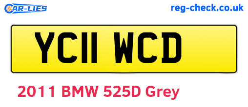 YC11WCD are the vehicle registration plates.