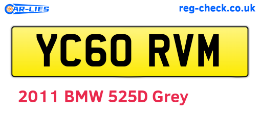 YC60RVM are the vehicle registration plates.