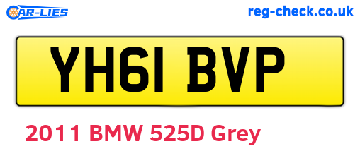 YH61BVP are the vehicle registration plates.