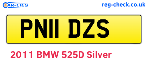 PN11DZS are the vehicle registration plates.