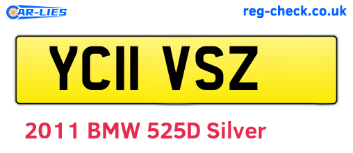 YC11VSZ are the vehicle registration plates.