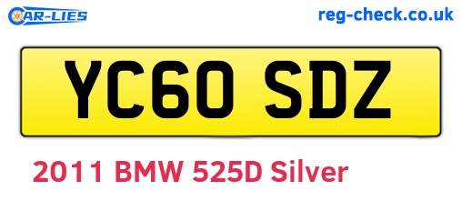 YC60SDZ are the vehicle registration plates.