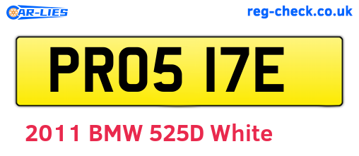 PRO517E are the vehicle registration plates.