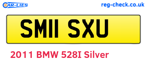 SM11SXU are the vehicle registration plates.