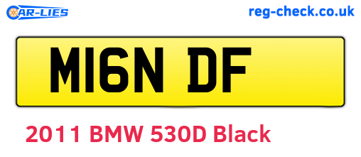M16NDF are the vehicle registration plates.