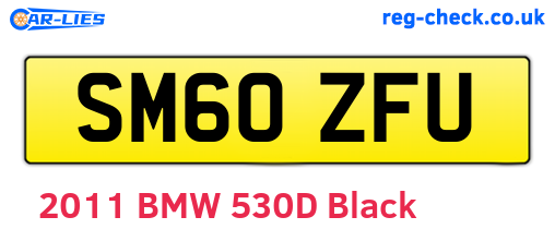 SM60ZFU are the vehicle registration plates.