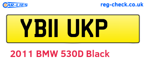 YB11UKP are the vehicle registration plates.