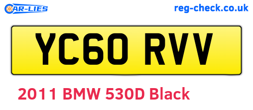 YC60RVV are the vehicle registration plates.